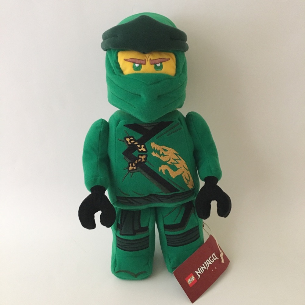 Lego 14” Plush Toy Ninjago Green Ninja Plush- Green, Black, Yellow